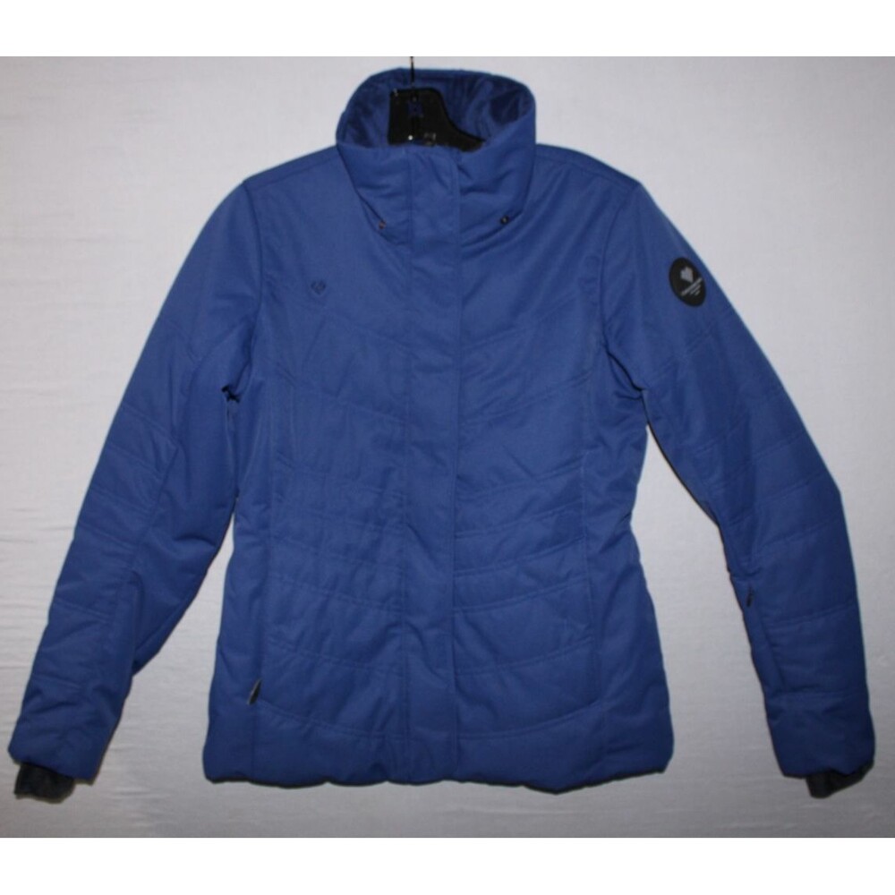 Obermeyer Ski Jacket Blue Breathable  Womens Size 4 No Fur Hoodie Thermore Heat